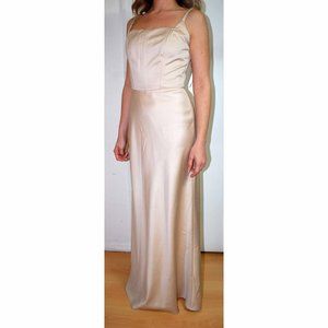 Betsy & Adam by Jaslene Vintage Rare Off-White Prom Bridal Wedding Dress Size 6